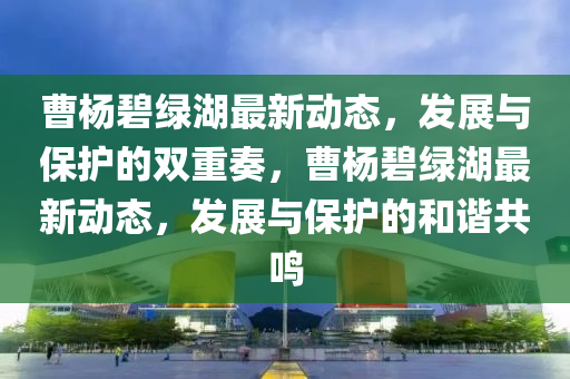 曹楊碧綠湖最新動(dòng)態(tài)，發(fā)展與保護(hù)的雙重奏，曹楊碧綠湖最新動(dòng)態(tài)，發(fā)展與保護(hù)的和諧共鳴東莞市世佑電子有限公司